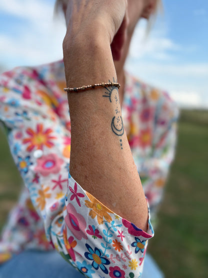 Bracelet femme en jaspe paysage – Stabilité & connexion à la Terre