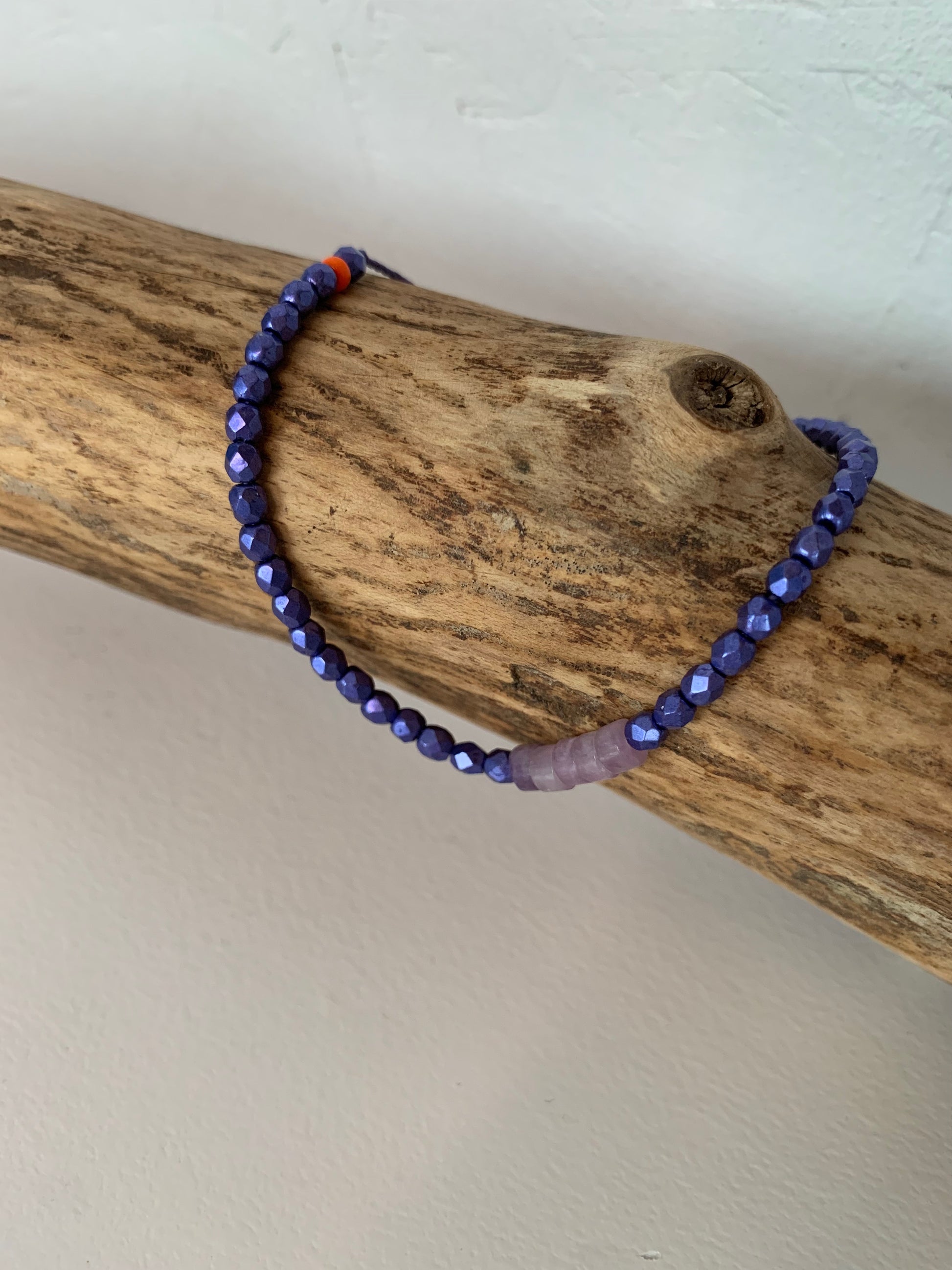 Bracelet femme en améthyste fait main