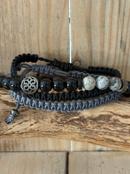 bracelet homme jaspe Picasso style moderne masculin