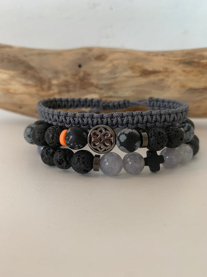 bracelet homme labradorite lave style masculin moderne