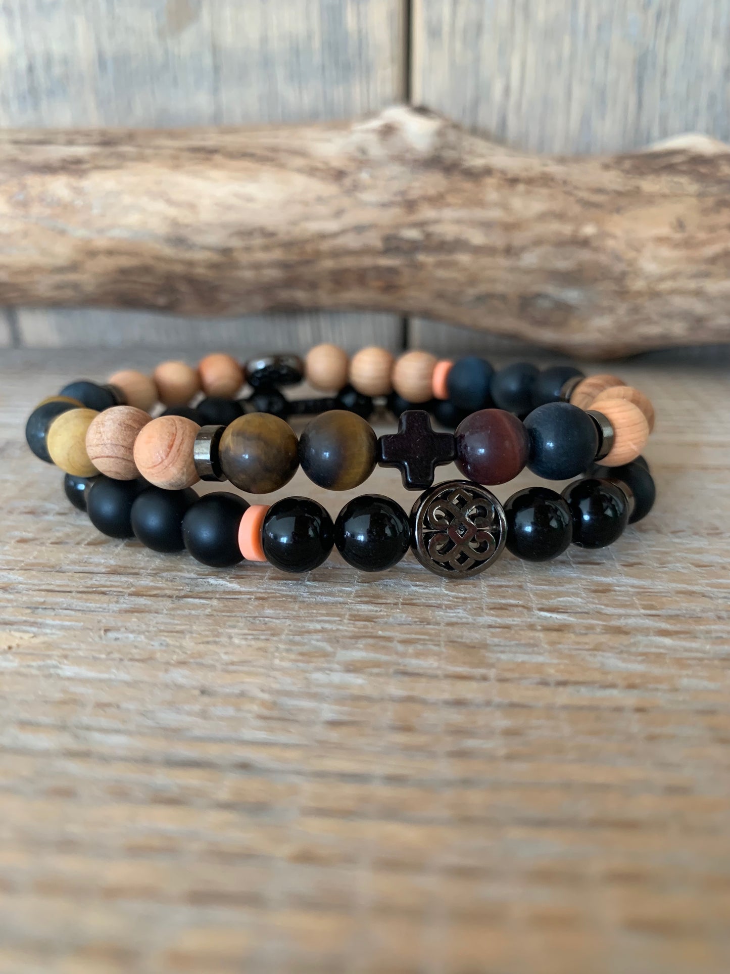 bracelet homme noir style masculin minimaliste bracelet oeil de tigre