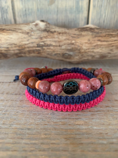 bracelet homme thulite style naturel masculin bracelet macramé