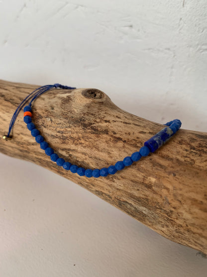 Bracelet artisanal belge lapis lazuli élégant