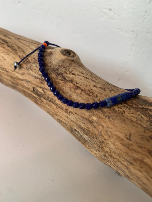 Bracelet femme en lapis lazuli fait main par OZE by Virginie