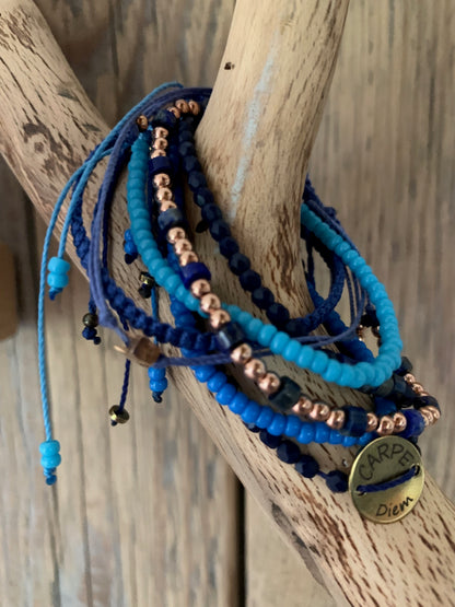 bracelet capre diem en accumulation style bohème