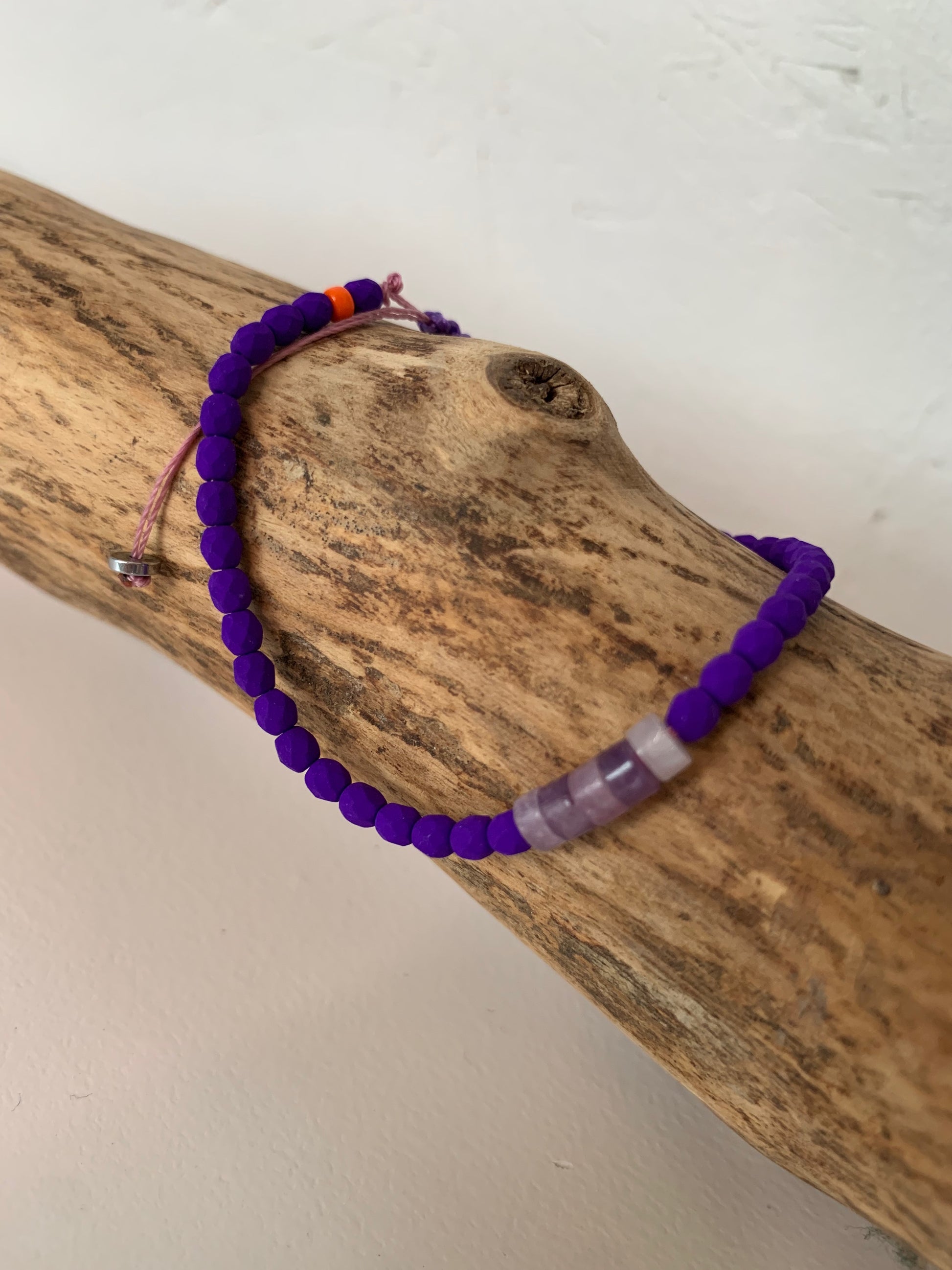 Bracelet femme lépidolite pierre naturelle