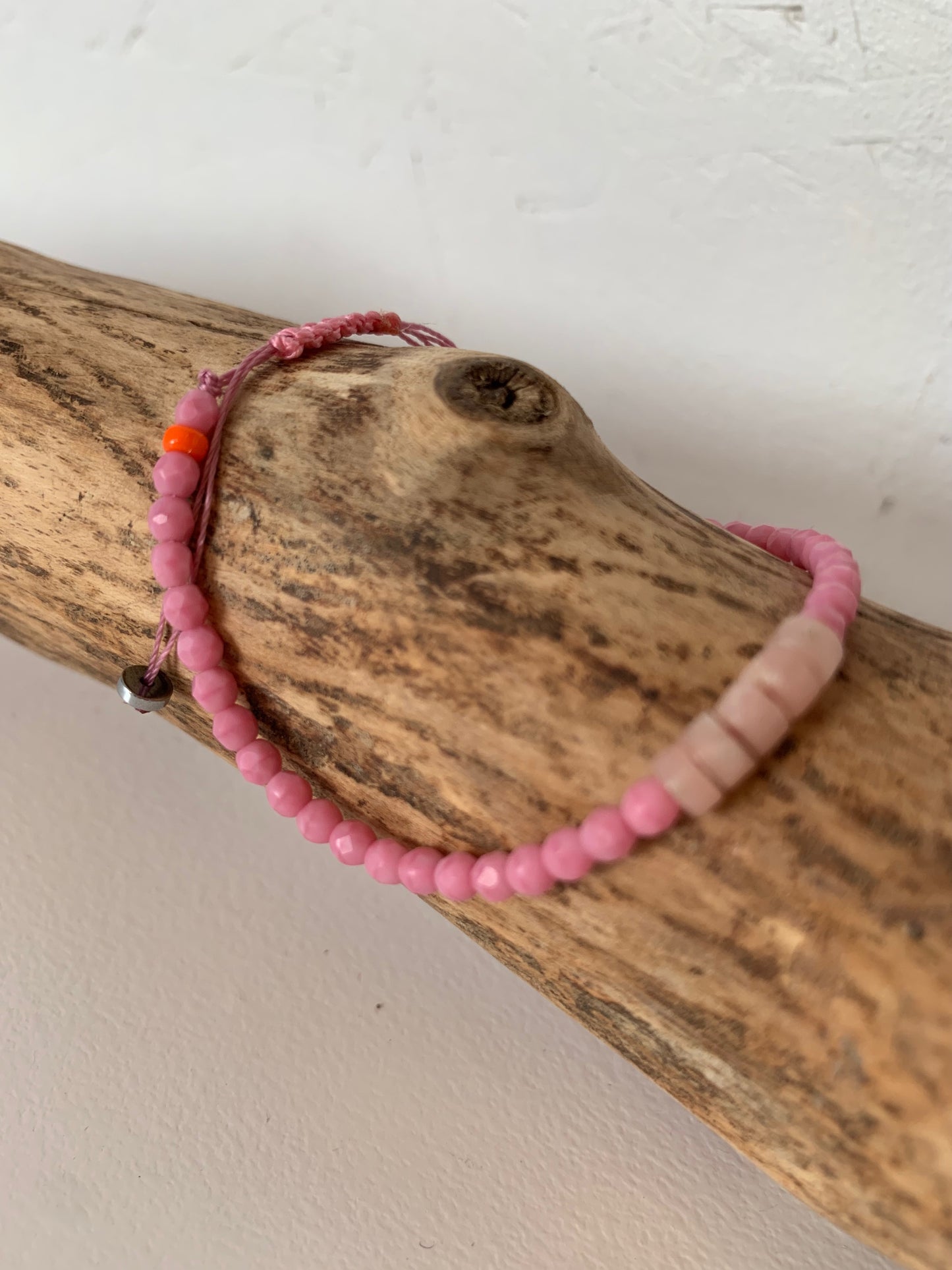 Bracelet opale rose pierre naturelle