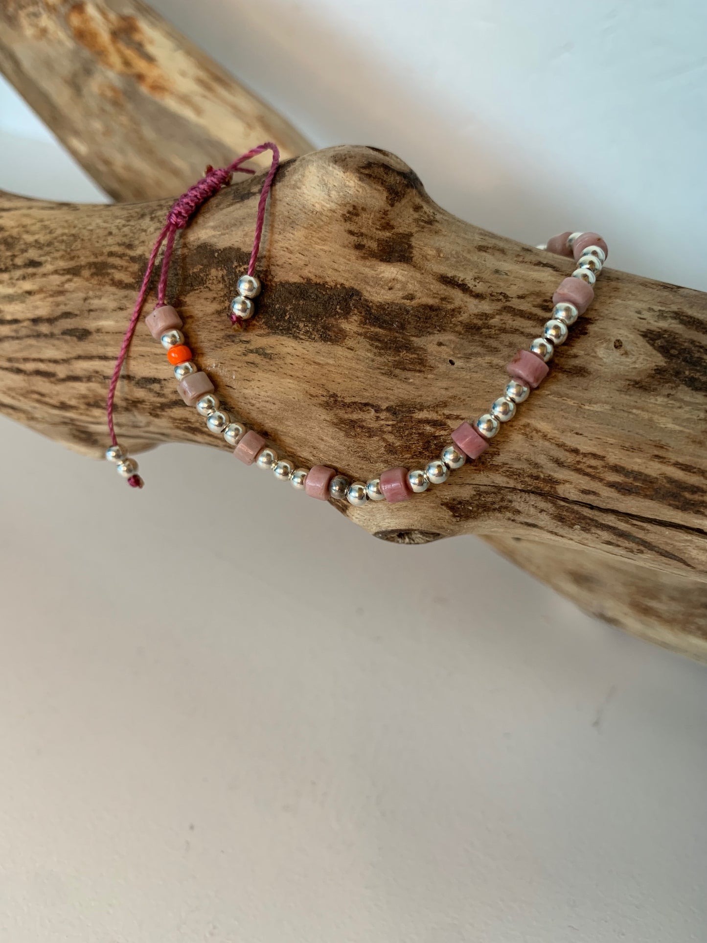 Bracelet femme en rhodonite série limitée – OZE by Virginie