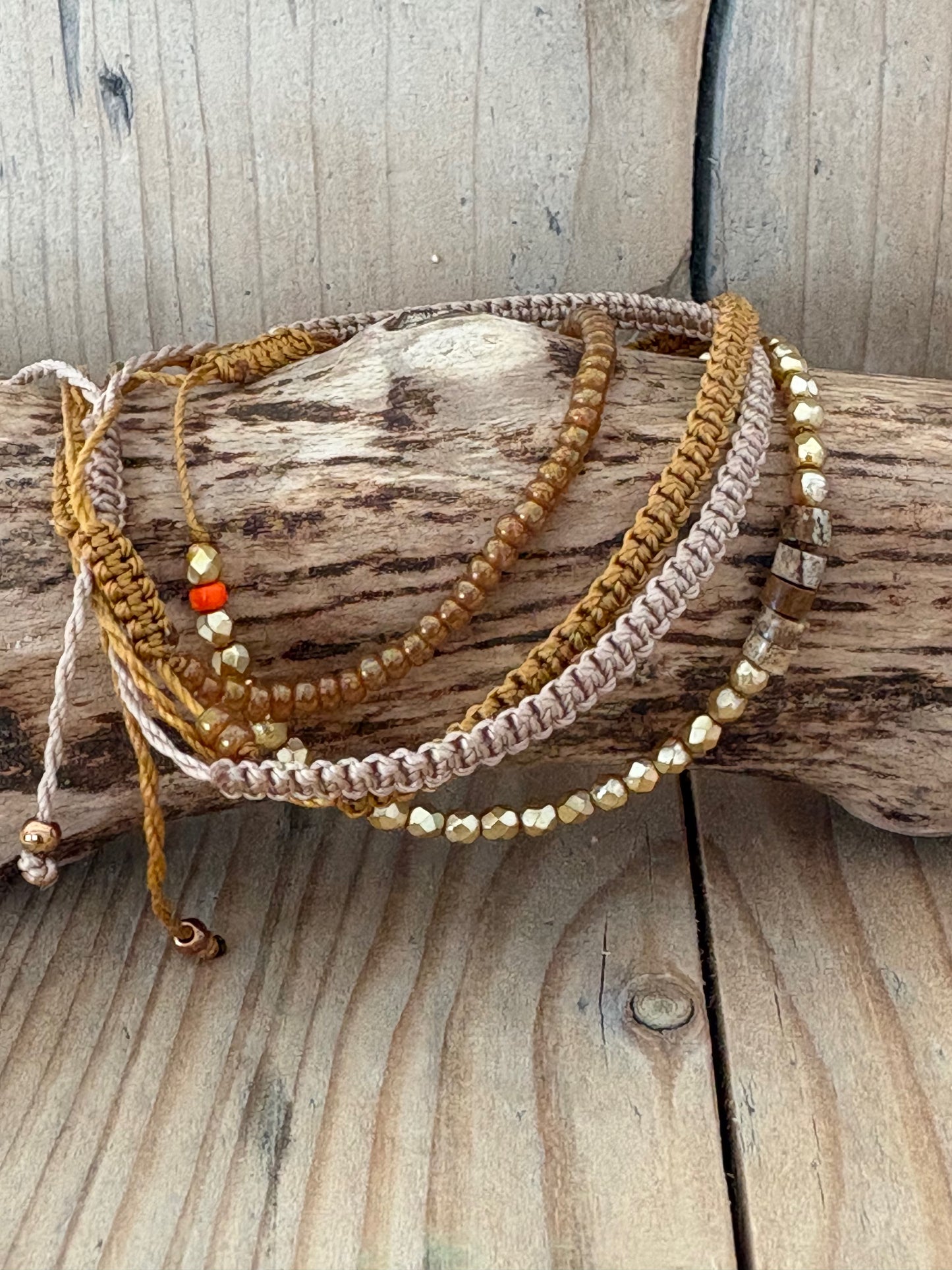 Bracelet Jaspe paysage – sable lumineux