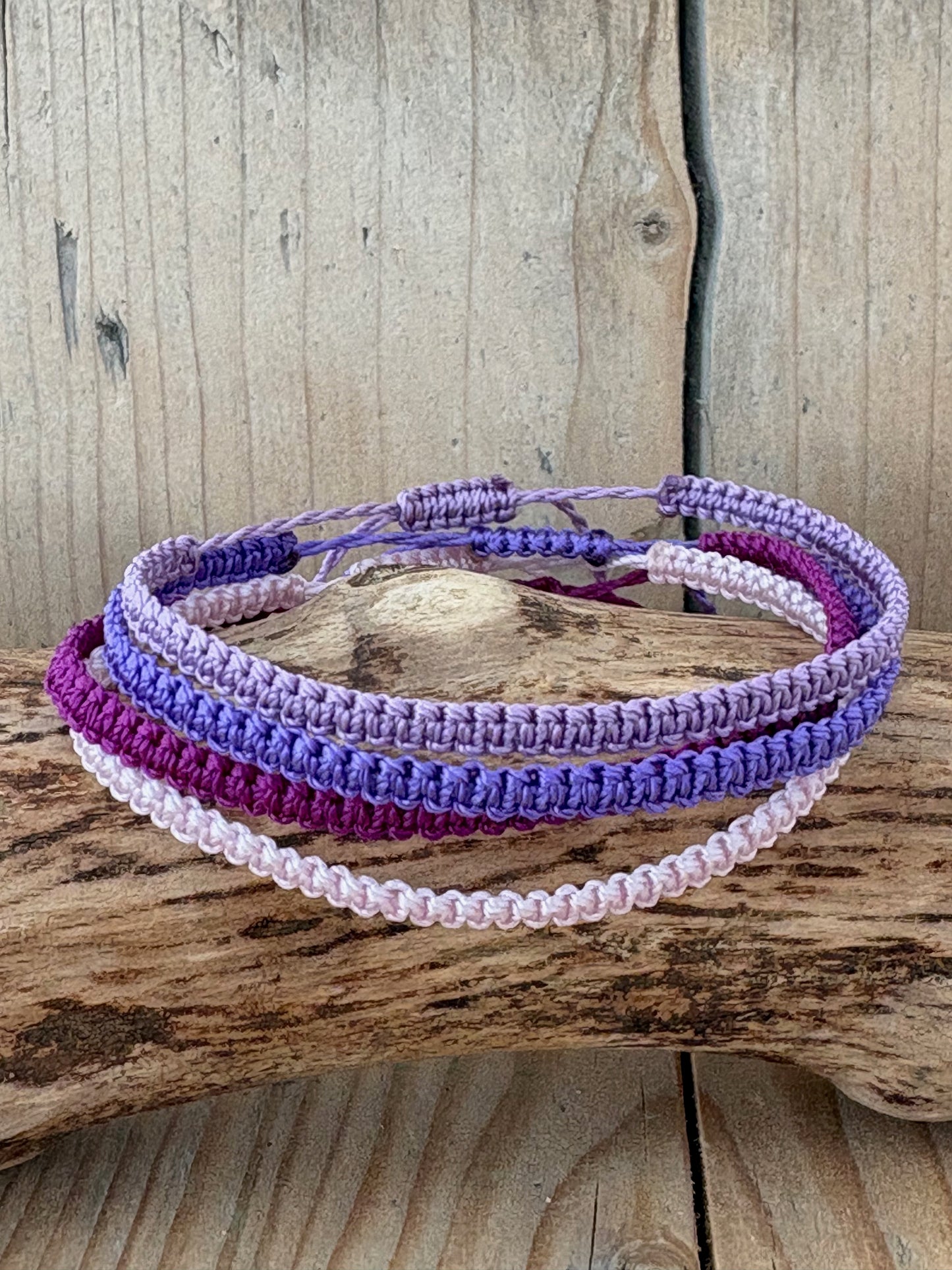 Les macramés mauve