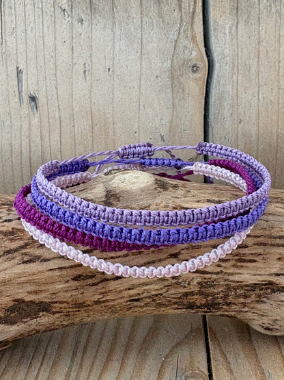 Les macramés mauve