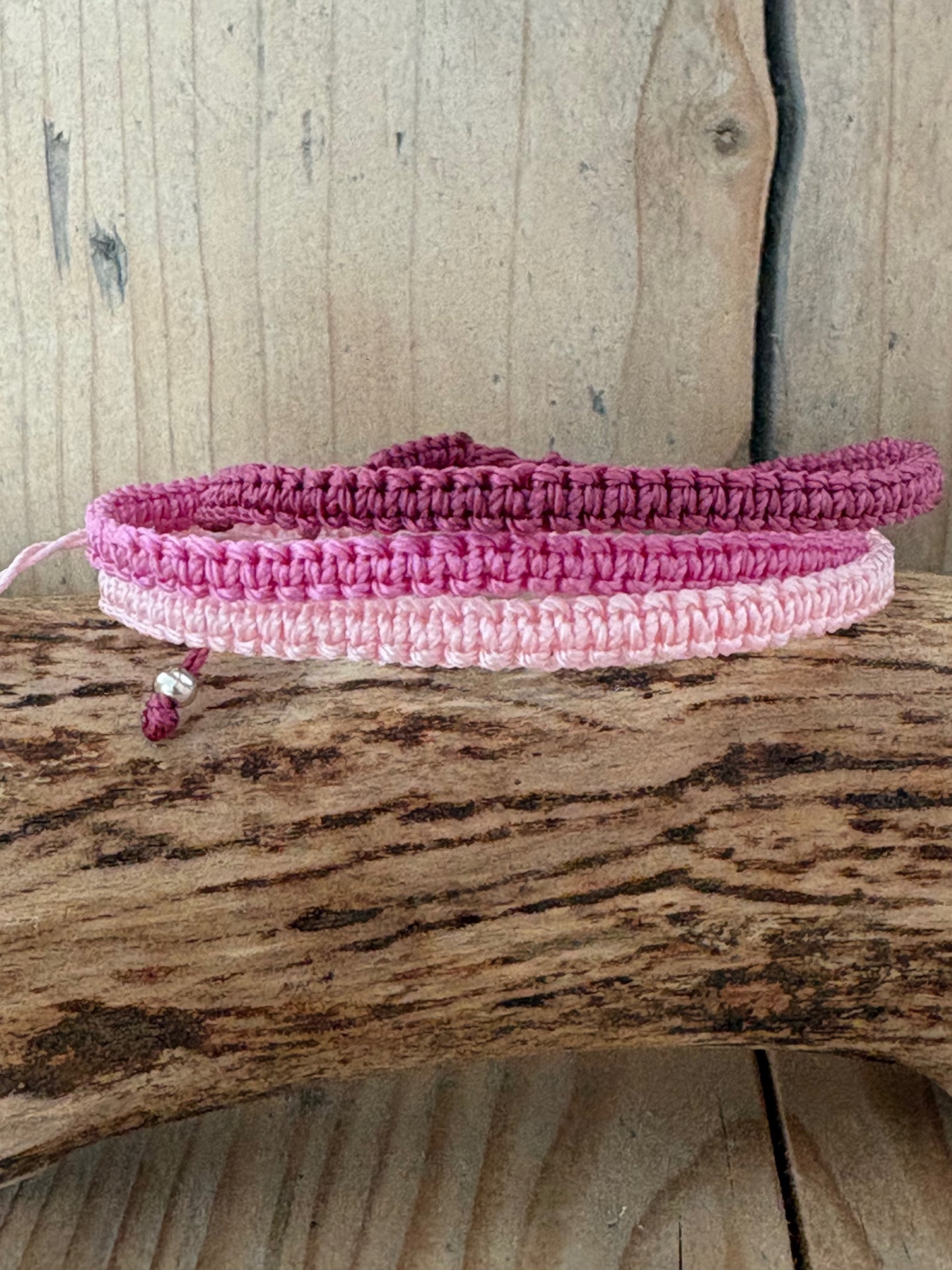 Les macramés rose