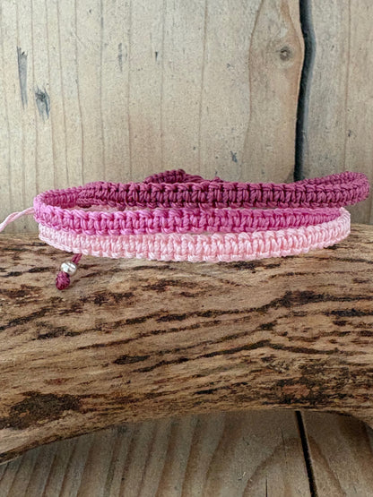 Les macramés rose