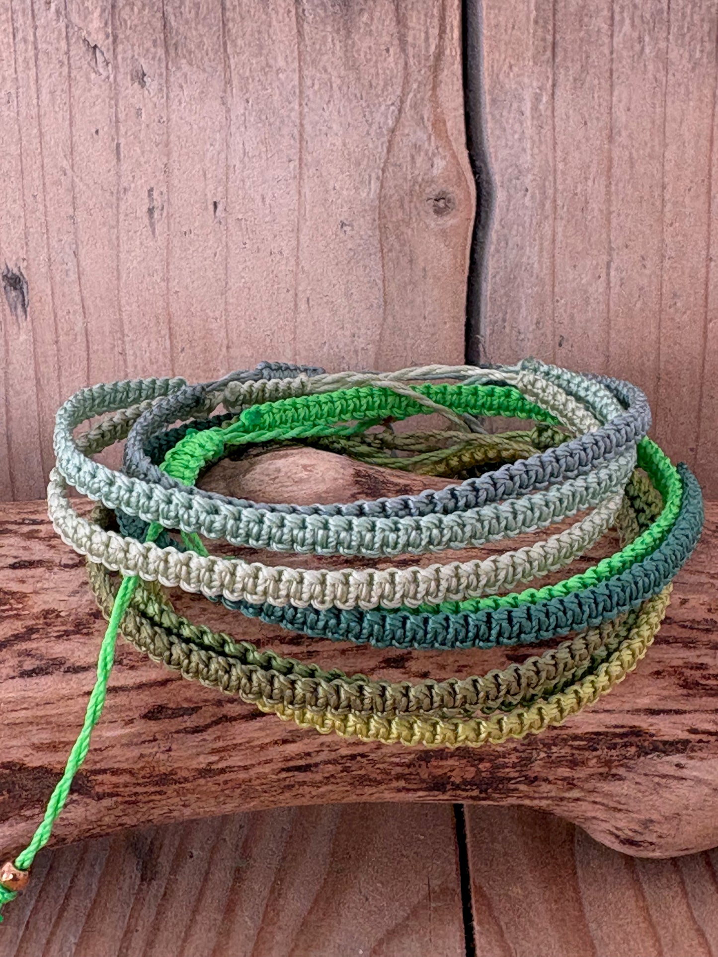 Les macramés vert